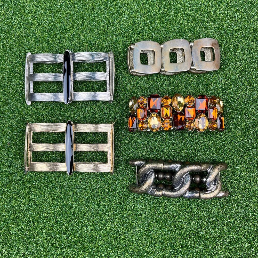 Vintage Lot Chunky Stretch Fashion Punk Bracelet